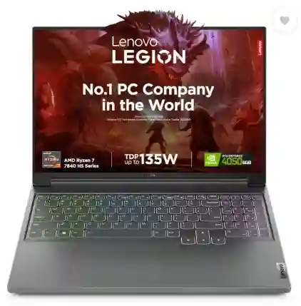 Lenovo Legion Slim 5 AI Powered AMD Ryzen 7 Octa Core 7840HS - (16 GB/512 GB SSD/Windows 11 Home/6 GB Graphics) Laptop